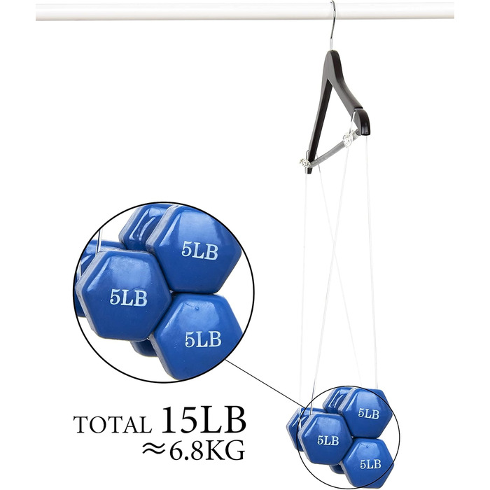 Дерев'яні вішалки для одягу Amber Home, 20 шт., масивна деревина волоського горіха, гладка поверхня, з перекладиною для штанів, поворотний гачок та виступи для куртки, штанів, сорочок (Волоський горіх, 20)