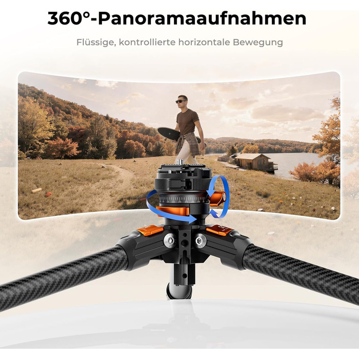 Карбоновий штатив для камери K&F Concept A225C2+BH28R, легкий компактний трипод для DSLR, висота 153 см