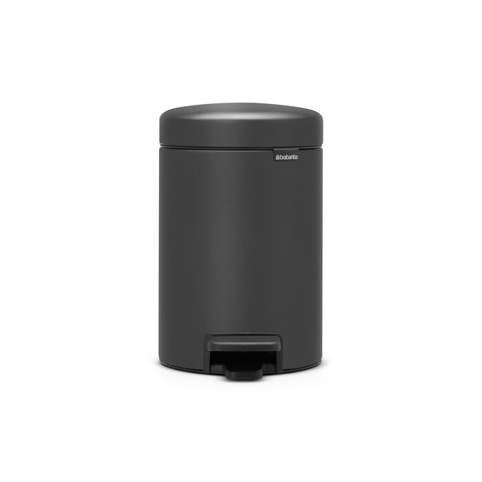 Сміттєвий відер Brabantia Treteimer з внутрішнім пластиковим відром, сталь, колір Mineral Infinite Grey, 3 л