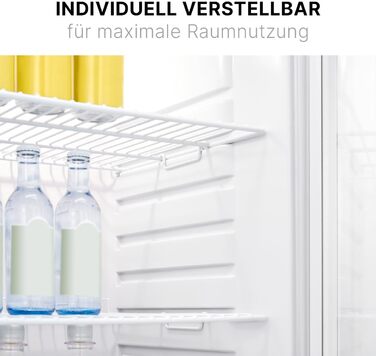 Холодильник для напоїв Bomann® KSG 7289 з скляними дверцятами, 245 л, 5 полиць, автоматична розморожування, регулювання температури, білий (Модель 2024)