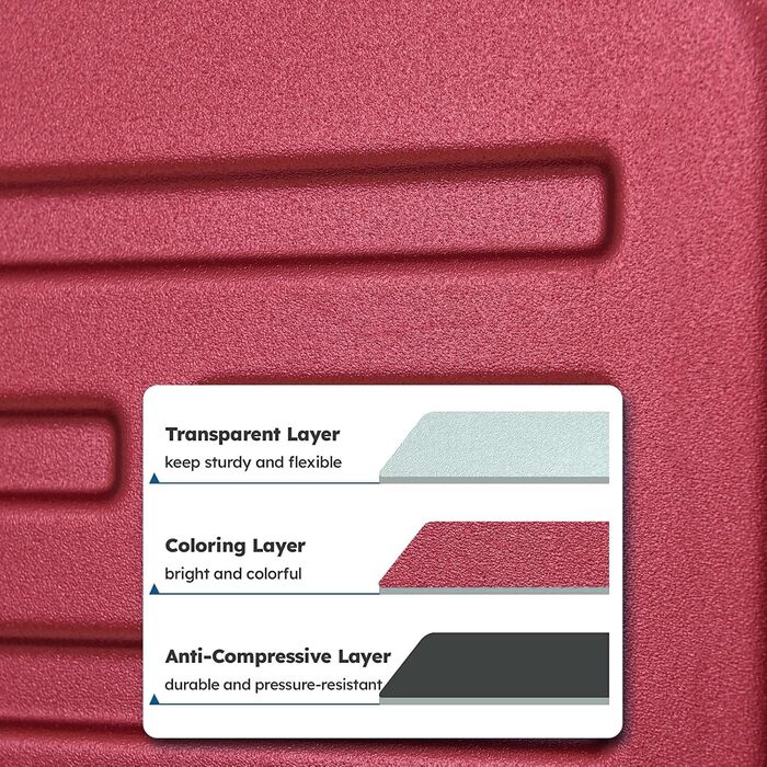 Набір валіз TydeCkare 20/28' (55/66/76 см): 3 валізи, ABS+PC, з TSA замком, оранжевий (виноградний)