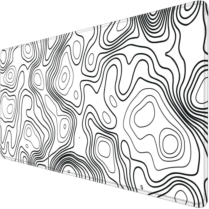 Кірпач для миші XXL 900 x 400 мм з художнім контуром, водонепроникний, з антиковзаючою основою для ПК, MacBook, ноутбука. Підвищує точність та швидкість.