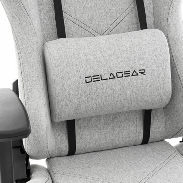 Ігрове крісло Delagear G 606, тканина, сіре