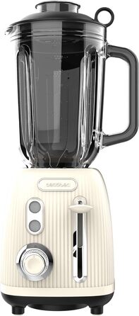 Cecotec Retro Power Stand Mixer - 1200W, 1.5L, Black Titanium & Green/Beige Vintage Design