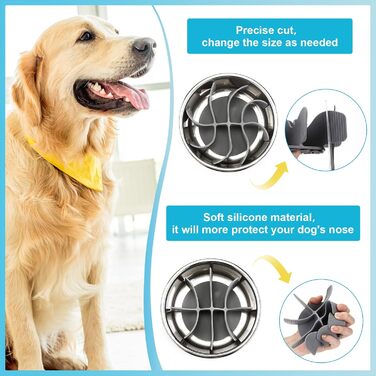 PETTOM 2 шт. миски для собак з нержавіючої сталі з антизалипанням, 2-в-1 миски для собак, годівниця для собак 1560 мл з неслизьким силіконовим дном, миска від заковтування для великих та середніх собак Ø21 см - 2 миски та 1 вставка