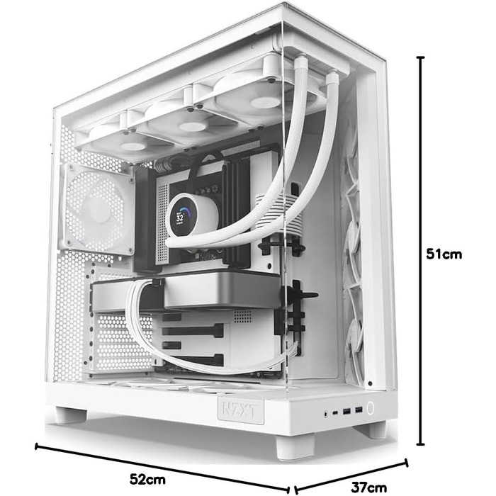 Комп'ютерний корпус NZXT H6 Flow білий