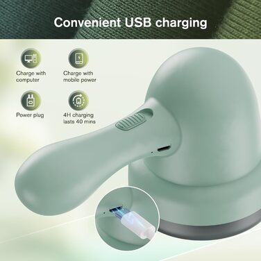 Електричний видалення ворсу для одягу та дому: USB-зарядка, 6-клинковий набір, для одягу, меблів, килимів