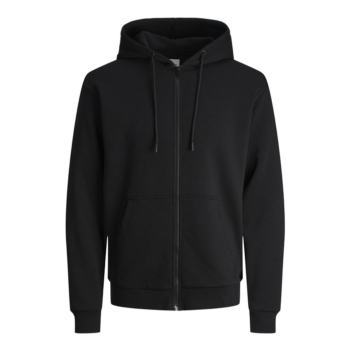 Чоловіча однотонна куртка-худі Jack & Jones, чорна, розмір XL