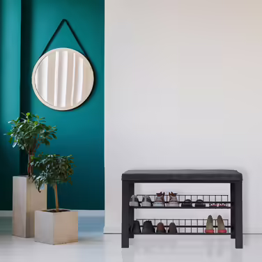 Relaxdays shoe bench with cushioning
