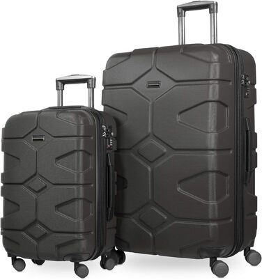 Чемодан туристичний Hauberk Köffer X-Kölln (S, L) Graphite, комплект, з TSA замком