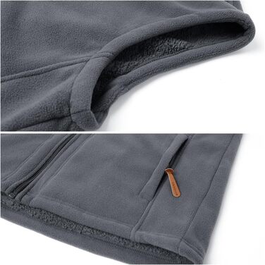 Чоловічий флісовий жилет з високим коміром для активного відпочинку, теплий зимовий жилет, чоловічий жилет з кишенями на блискавці, з підкладкою (сірий, 3XL)