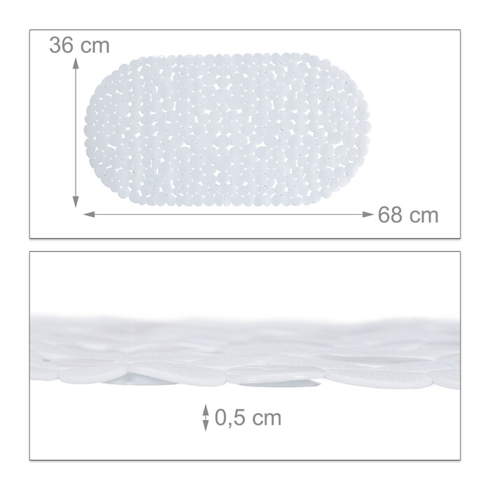 Relaxdays Bathtub Mat, Stone Look
