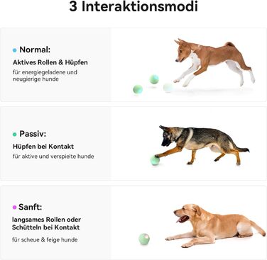Інтерактивний м'яч для собак Wicked Ball PE з LED, самокатний, гумовий, 3 режими, для середніх і великих порід, зелений