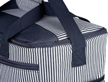Термосумка B.PRIME 20L Classic Navy-Blue Striped - Ідеальна для пікніка, подорожей та відпочинку на природі