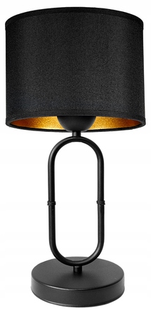 Стильна настільна нічна лампа, чорно-золотий абажур, сучасний лофт LED