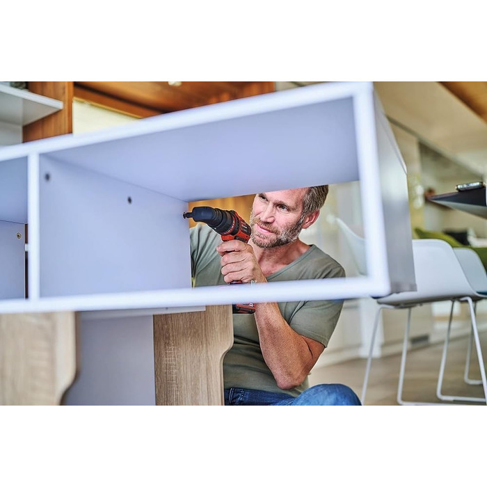 Акумуляторний дриль-шуруповерт Einhell TE-CD 18/45 3X-Li+ Power X-Change (18 В, 45 Нм, кутовий насадка, ексцентрик, 22-ти шт. набір біт, 2x2.0 Ah акумулятори, зарядний пристрій + E-Box)