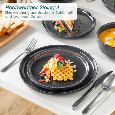 Набір посуду Steingut vancasso ANYA, 18 предметів, сірий (6 персон)