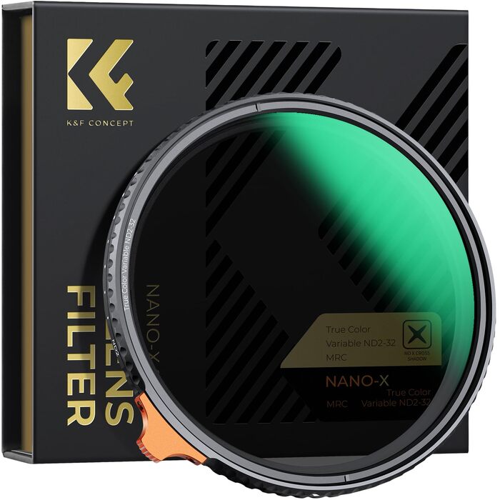 ND фільтр K&F Concept Nano-X 77мм змінної щільності (ND2-32, 1-5 ступенів) для фото та відео