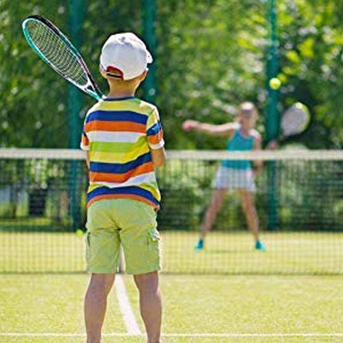 Senston Tennis Racket 19/23/25 Inch One-Piece Design with Tennis Bag, Overgrip & Vibration Dampener - Pink