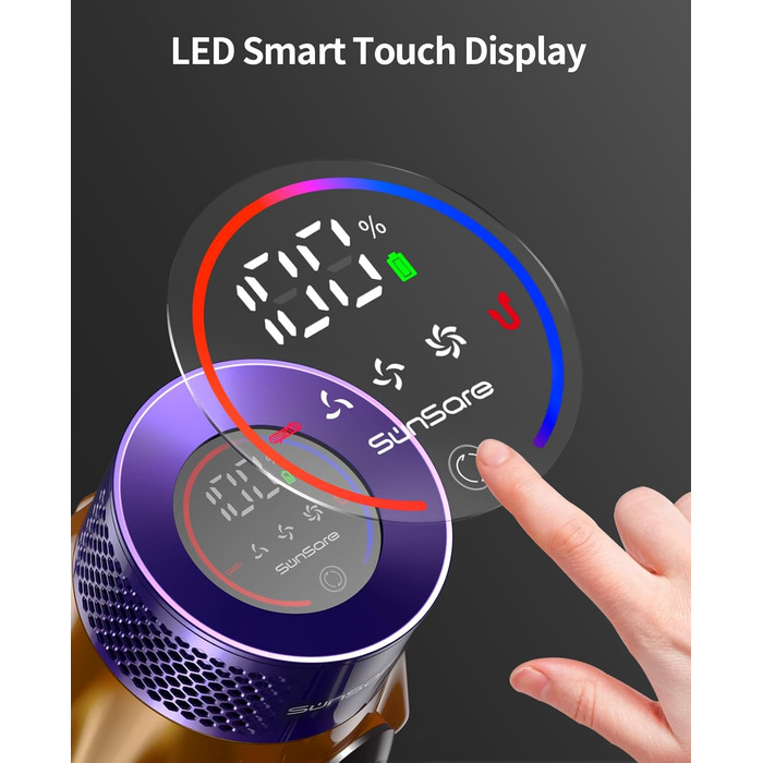 Бездротовий пилосос SunSare X7A: потужний, 45 kPa, 550 W, 60 хвилин, 7 в 1, з підзарядкою та самостійним паркуванням