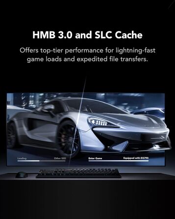 Lexar EQ790 2TB SSD M.2 PCIe Gen4x4 NVMe 1.4 - Внутрішній SSD для PS5 та ПК, 7000 МБ/с (читання), 5000 МБ/с (запис)