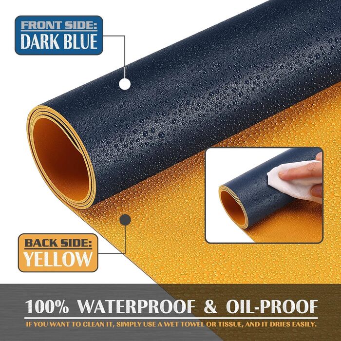 Підкладка на стіл K KNODEL, 80 x 40 см, PVC, чорна, для ноутбука, водонепроникна, двостороння (чорний/чорний)
