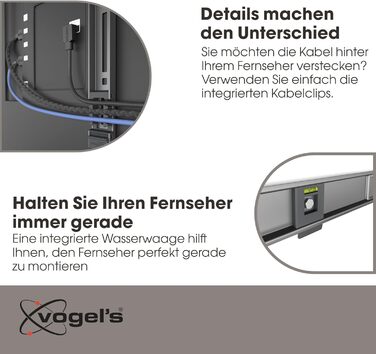 Vogel's Elite TVM 5605 Ultra-Slim TV Wall Mount - 32-77 inch, 100kg Capacity, VESA 600x400, 1.5cm Profile