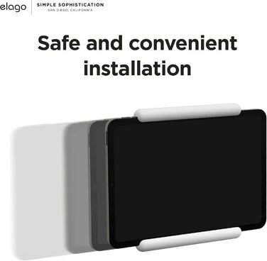 Тримач для планшета elago Home Hub Mount для Apple iPad, iPad Air/Pro, Samsung Galaxy Tab та інших планшетів, силіконовий, з кабелем-менеджментом (Білий)