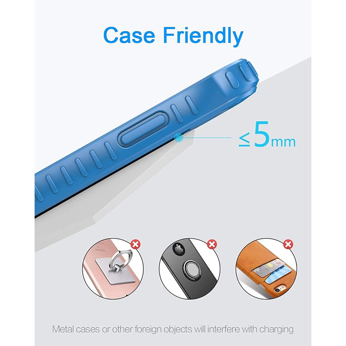 Бездротовий зарядний пристрій NANAMI 20W USB-C для iPhone 17/16/15/14/13/12/11 Max/XR/Pro/Mini, Samsung Galaxy S26/S25/S24/S23 Plus/Ultra – Білий