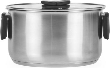 Пароварка Salter Timeless 3-рівнева – 18 см, з нержавіючої сталі, з ручками та скляною кришкою, антипригарне покриття, для індукційних плит