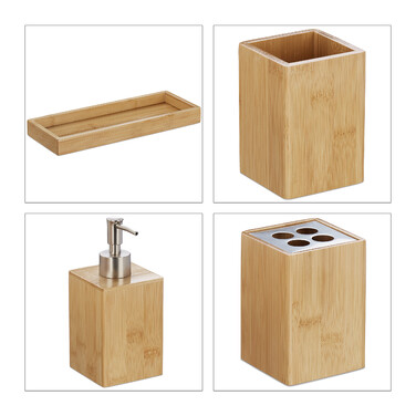 Relaxdays Bathroom Accessories Set