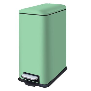 Відро для сміття кухонне 30 літрів з м'яким закриттям, зелене, з педаллю