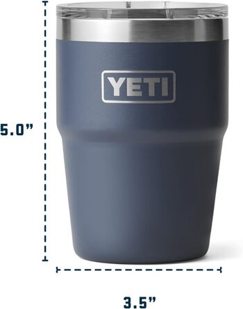 YETI Rambler Stackable Cup with MagSlider Lid - White, 16 oz