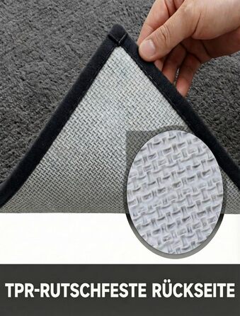 При স্বাগতний килимок 50x80 см з мікрофібри, протиковзний вологопоглинаючий килим для дому, кухні та ванної кімнати, сірий