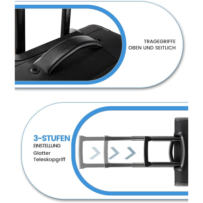 LOVEVOOK Рюкзак ручної поклажі 30-40L, розширюваний, для ноутбука 17 дюймів, чорний, антикрадійний, для подорожей