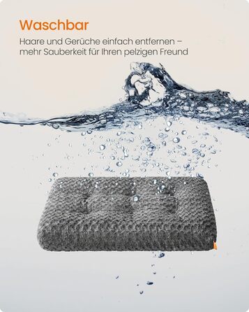 Ліжко для собак Feandrea XL, м'яка підстилка для великих собак, 110 x 73 см, сірий колір, PGW293GN01