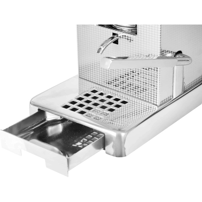 La Piccola Perla Italian Espresso Machine for ESE Pods - Environmentally Conscious and Economical in Consumption - For Standard ESE Pads 44mm PICP4S4GXX Silver