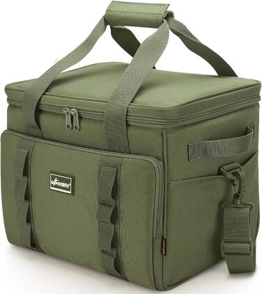 UPEELIFE Cooler Bag 24L, Large Foldable Lunch Bag Insulated Bag, Waterproof Picnic Bag, Cooler Bag with Shoulder Strap for Picnics, BBQs, Shopping, Beach, Camping