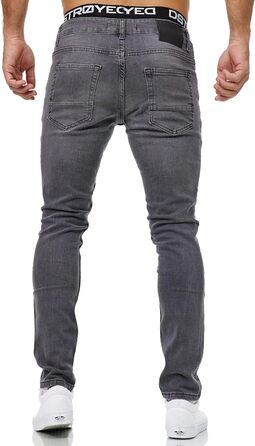 Чоловічі джинси Merish Slim Fit Stretch Denim 1512 сірі, 33W/32L
