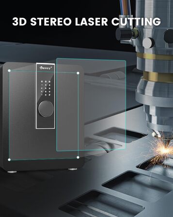 Кейві 2.0 Kub Safe Box: сейф з LCD-сенсорним екраном, двома тривогами, LED-підсвіткою, знімною полицею, для грошей, документів та цінностей (2,0 м³)