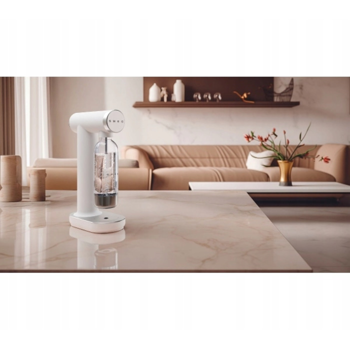 Сифон для газування води Smeg SKC01WHM, Білий + Пляшка 0,8 л