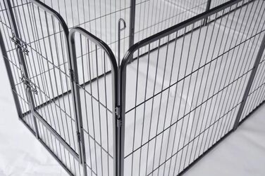 Вигул для цуценят, вольєр, клітка для собак, огорожа для собак, клітка для тварин, огорожа для тварин, клітка для собак з гратами, вигул для тварин, клітка для транспортування, вигул для кроликів, кемпінговий забір, кемпінговий вольєр, 12-TLG., 80 см, клі