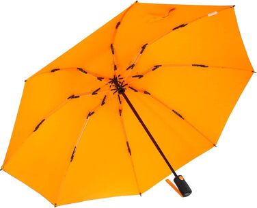 Штормовий парасолька з волокна великого розміру 106 см - з кольоровими спицями (неоново-помаранчевий)