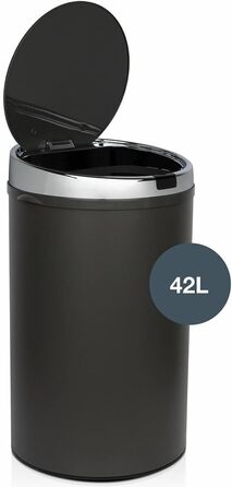 Відро сміттєве педальне Les Collectors N°347, 42 л, нержавіюча сталь, сенсорне відкриття, сірий