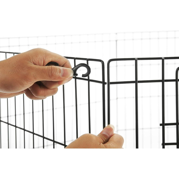 Клітка-вольєр для собак Petmaker – металева розкладна клітка з 8 панелей 61x76,2 см для собак, котів та дрібних тварин, з дверцятами