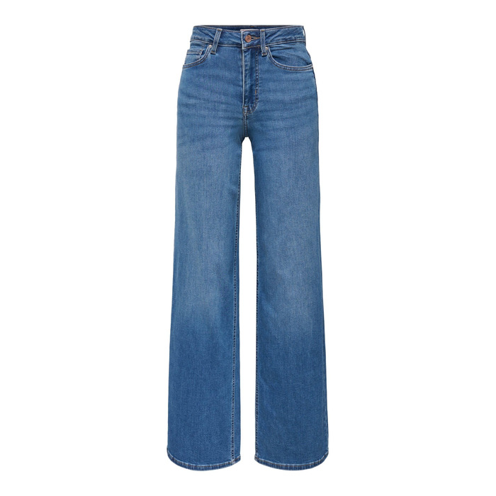 Джинси жіночі ONLY Madison з широкими штанинами, висока талія, середній блакитний денім (M/32L)