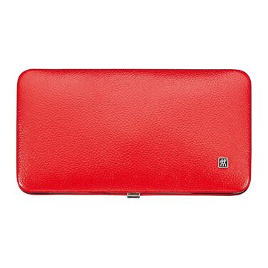 Набір для манікюру ZWILLING (7 предметів) з еталоном з натуральної шкіри, преміум-якість, подарунковий набір, червоний