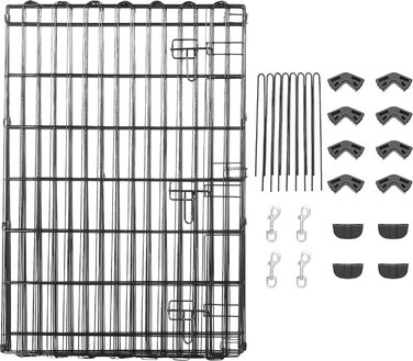 Amazon Basics Octagon, Square, Rectangle Dog Playpen - Foldable Metal Cage with Door - 152.4 x 152.4 x 91 cm