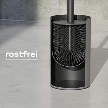 Силіконова щітка для унітазу SAVEGA з нержавіючої сталі та захистом від бризок - сірий колір