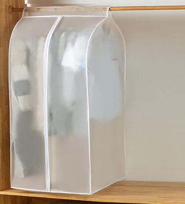2 шт. Пранці для одягу GQC, великі, прозорі, захисні, з блискавкою (50x80x120 см)